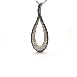0.96 ct White and Black diamond pendant in 18k - Simon G