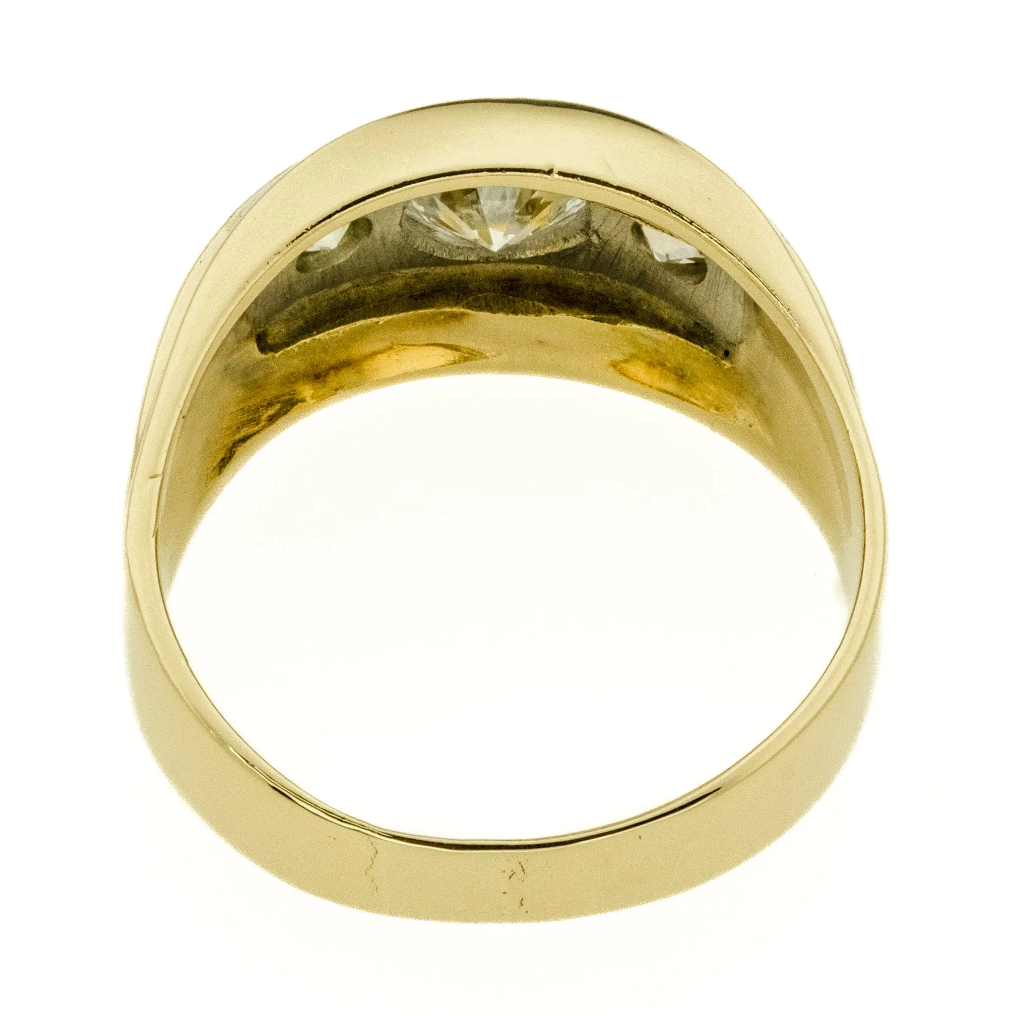 1.30ctw Gent's Diamond Ring in 14K Two Tone Gold - Size 10.25