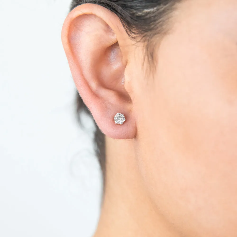 1/4 Carat Diamond Stud Earrings in 9ct Yellow Gold