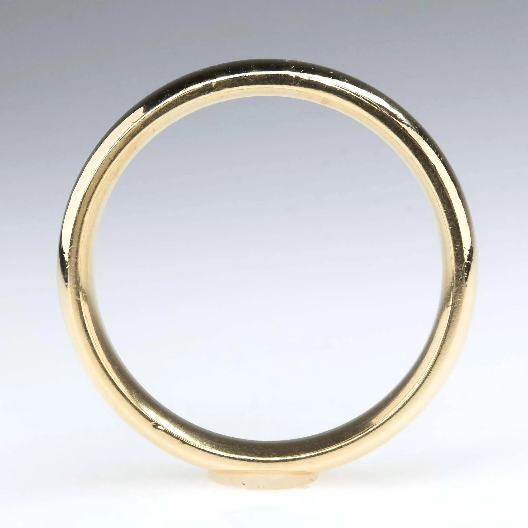 14K Yellow Gold Men's 4.1mm Wide Comfort Fit Wedding Band Ring Size 10