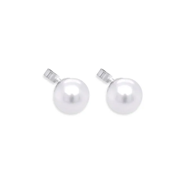 18CT WHITE GOLD SOUTH SEA PEARL STUD EARRINGS