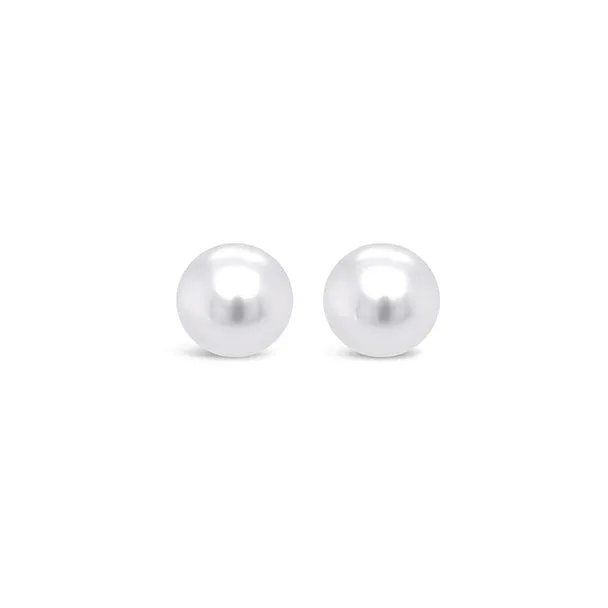 18CT WHITE GOLD SOUTH SEA PEARL STUD EARRINGS