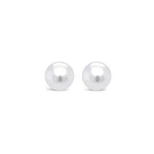 18CT WHITE GOLD SOUTH SEA PEARL STUD EARRINGS