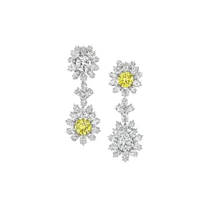 1960s Platinum Diamond Earrings