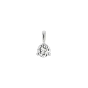 .22CT Round Diamond Pendant, 3 Prong - 14K White Gold