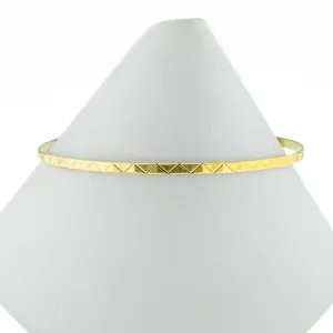 2.5mm Fashion Bangle 8" Bracelet in 18K Yellow Gold