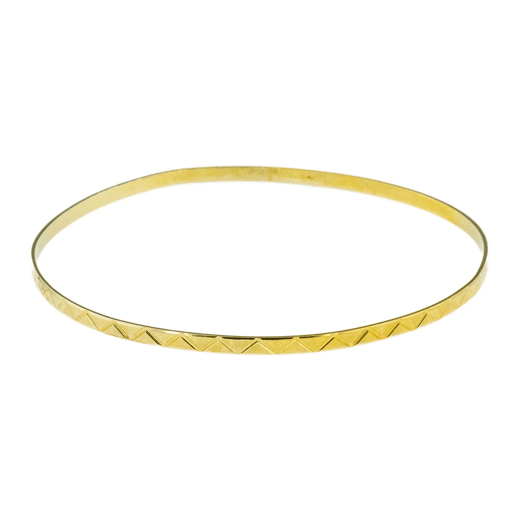 2.5mm Fashion Bangle 8" Bracelet in 18K Yellow Gold