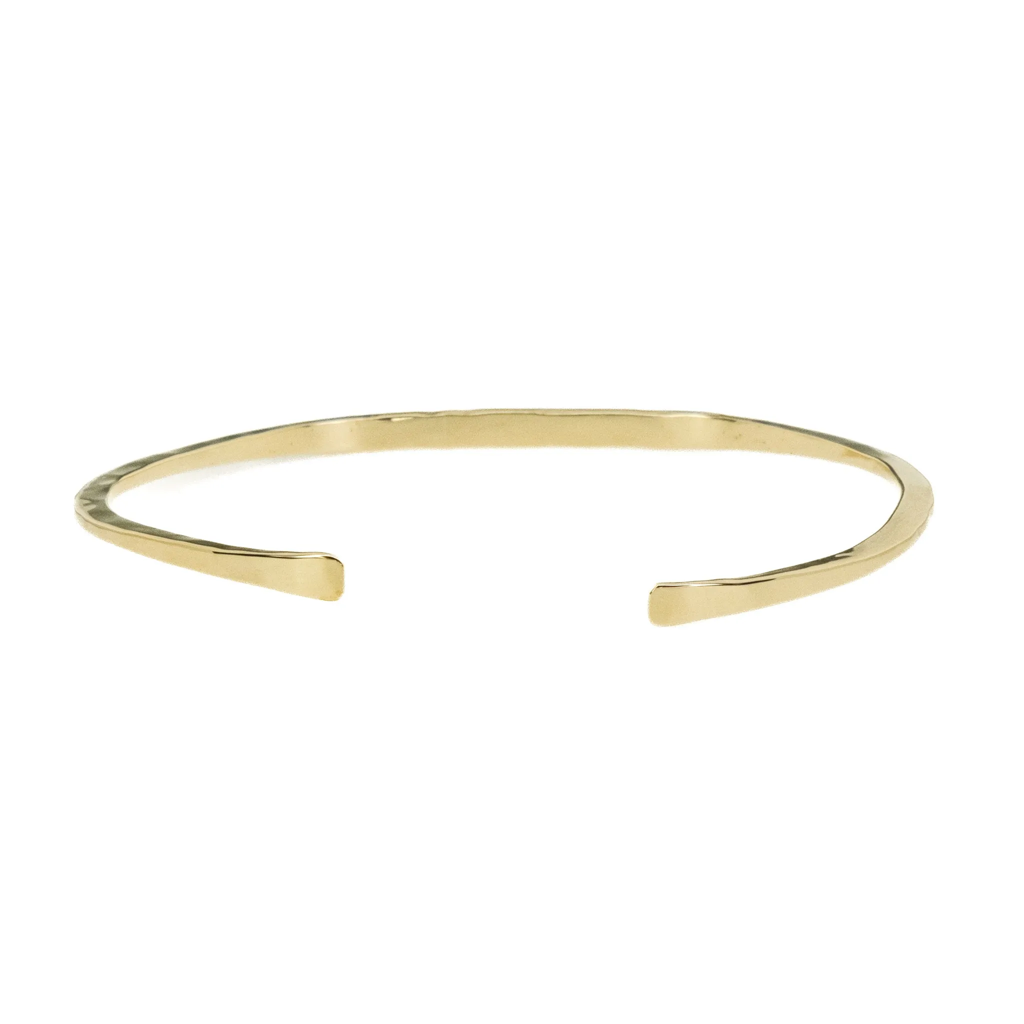 3.2mm Custome Handmade Bangle 6.5" Bracelet in 14K Yellow Gold