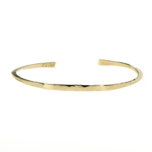 3.2mm Custome Handmade Bangle 6.5" Bracelet in 14K Yellow Gold