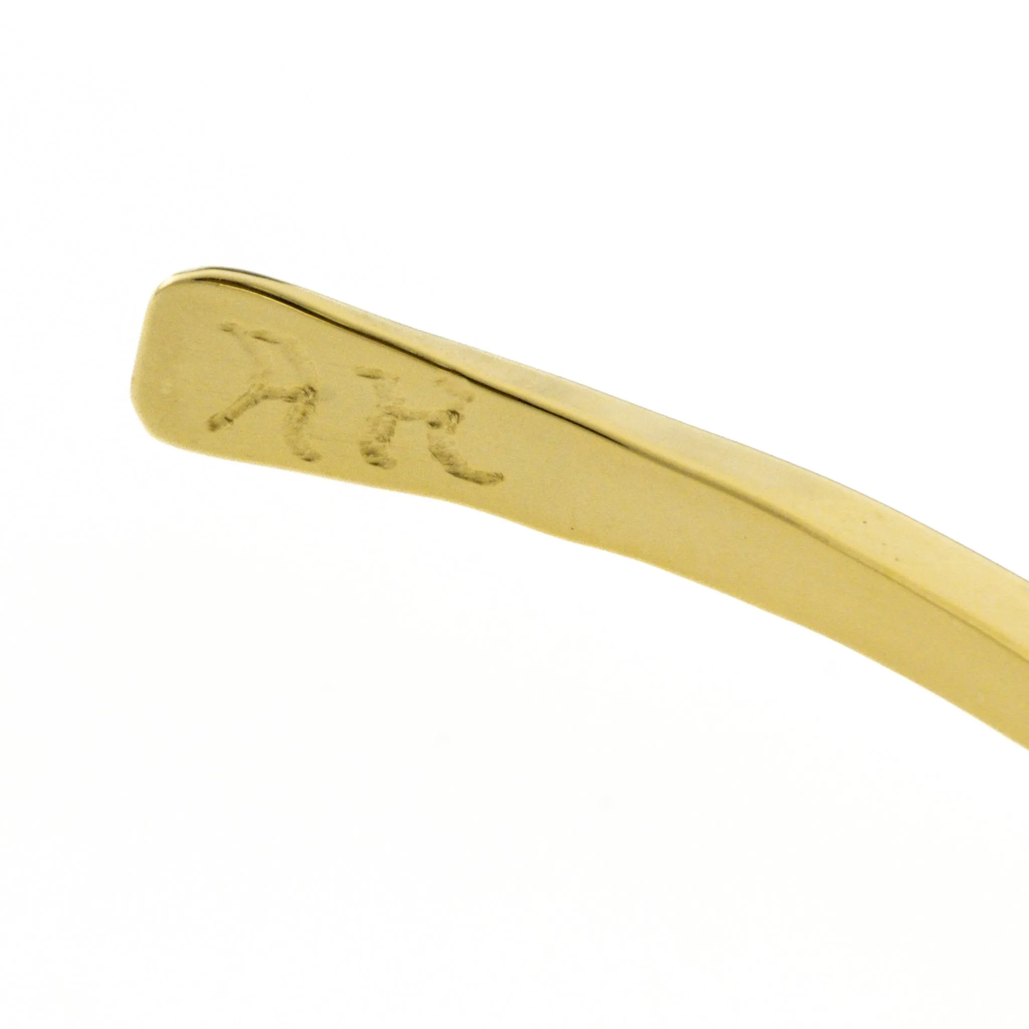 3.2mm Custome Handmade Bangle 6.5" Bracelet in 14K Yellow Gold