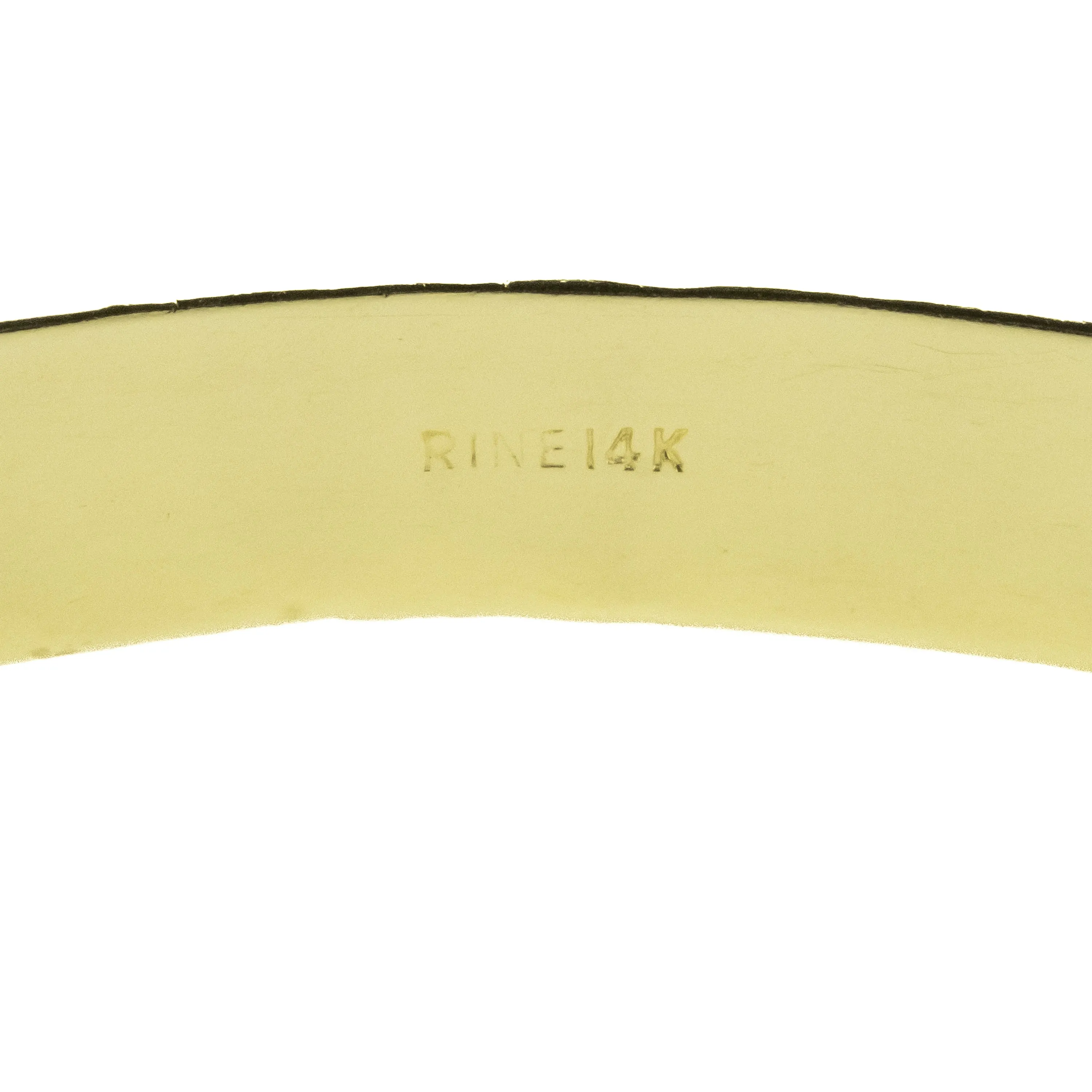 7mm Floral Fashion Bangle 8" Bracelet in 14K Yellow Gold