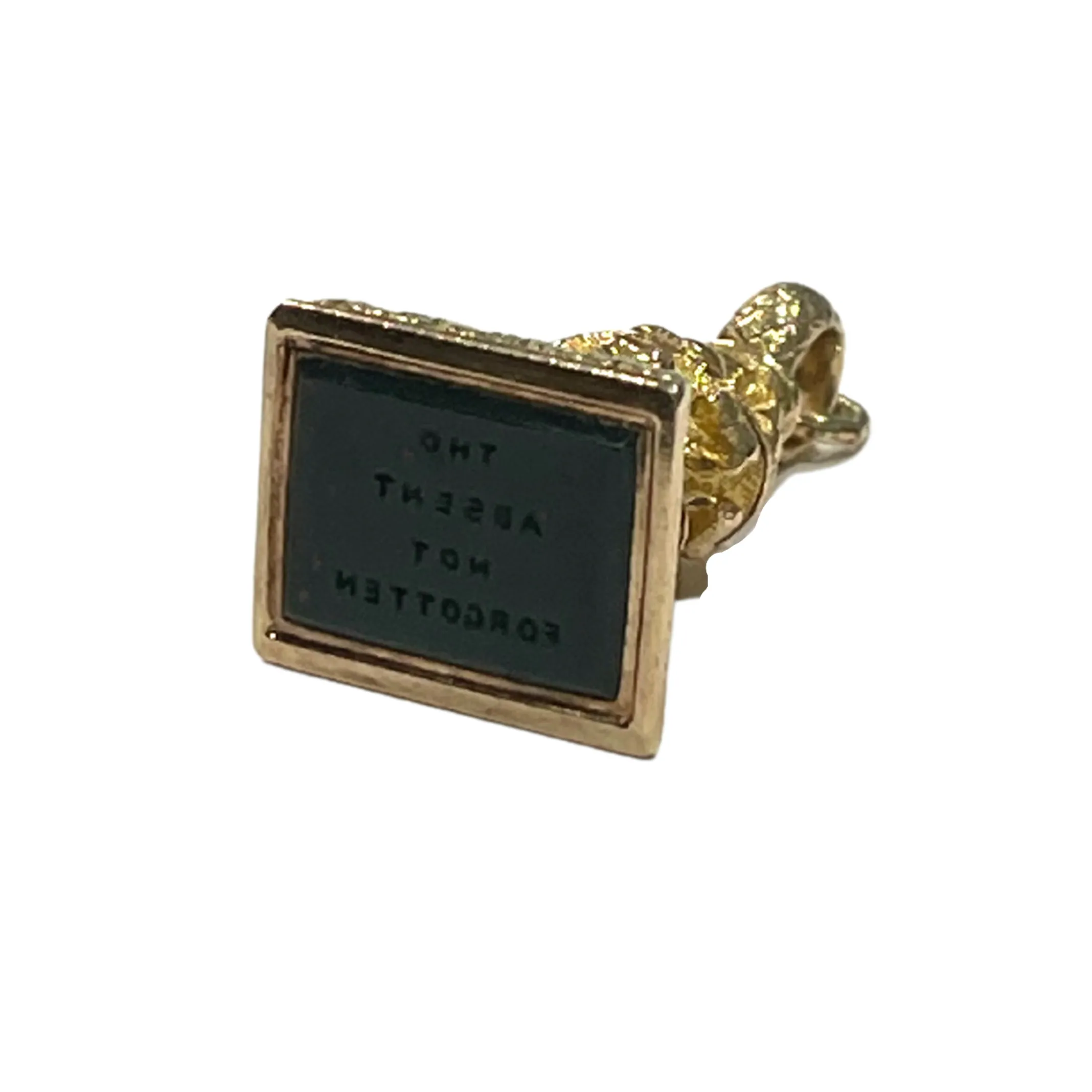 Antique 14K Two-Toned Gold and Bloodstone Seal Fob Charm