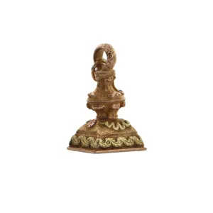 Antique 14K Two-Toned Gold and Bloodstone Seal Fob Charm