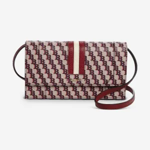 Bally Stafford Red Leather Ladies Chain Wallet 6232890