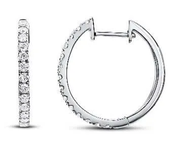 Bandiera Jewellers Diamond Hoop Earrings 0.12ct AER-5783