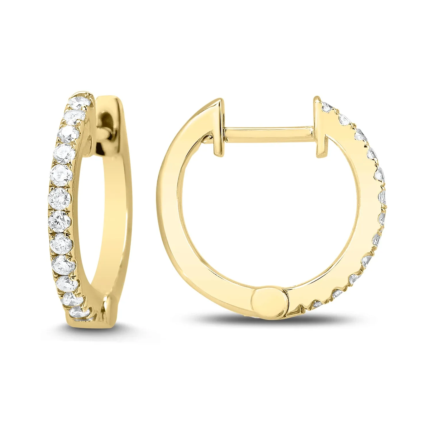 Bandiera Jewellers Diamond Hoop Earrings 0.16ct AER-9834-18KT-Y