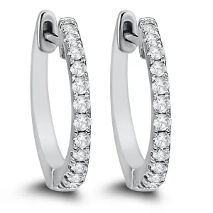 Bandiera Jewellers Diamond Hoop Earrings 0.18ct AER-9846-1-18kt