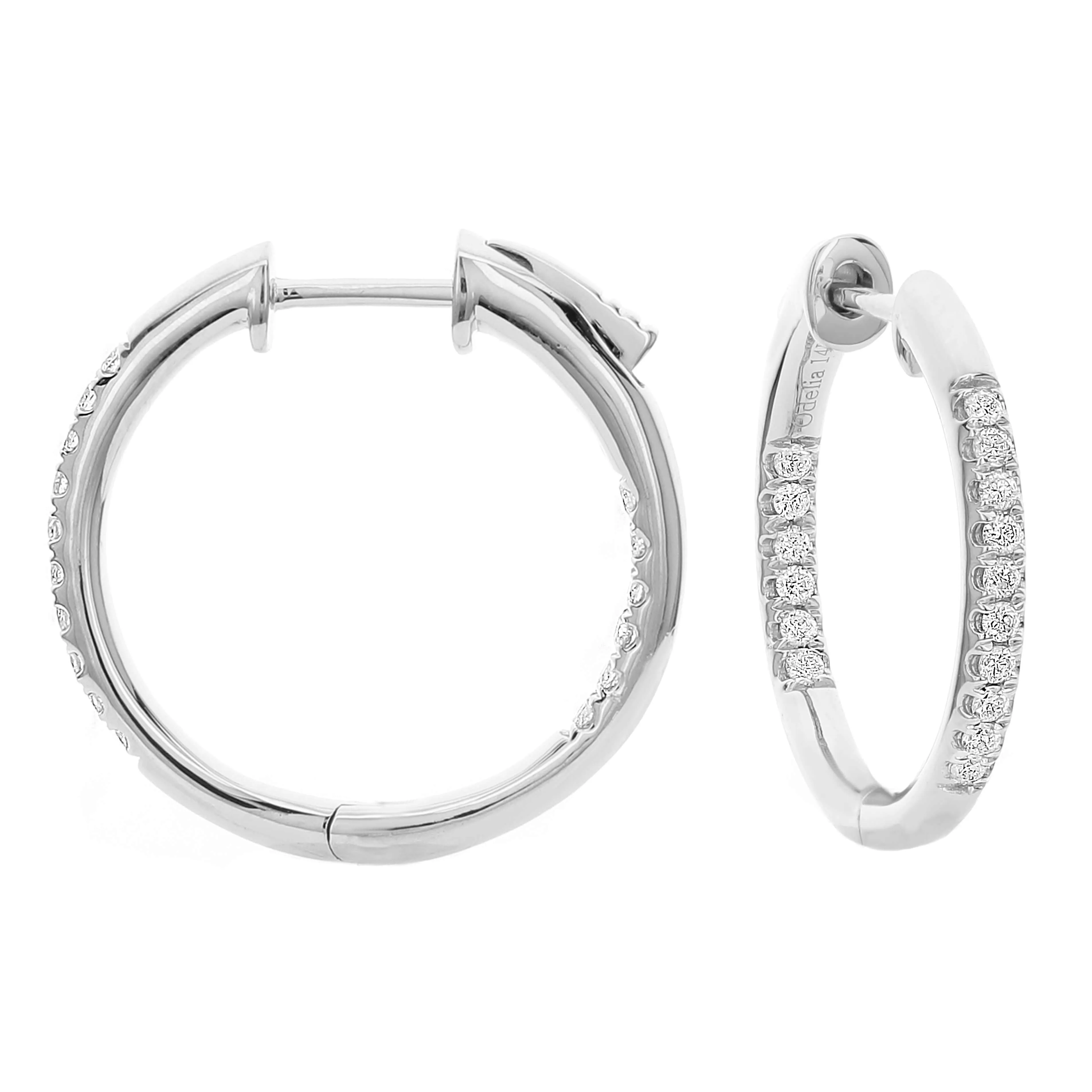 Bandiera Jewellers Diamond Hoop Earrings 0.25CT AER-14729