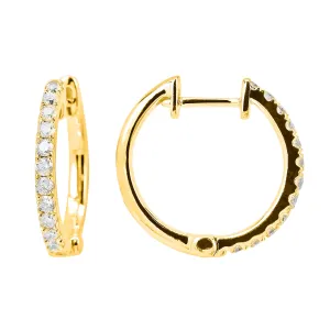 Bandiera Jewellers Diamond Hoop Earrings 0.31ct AER-9847-18KT-Y