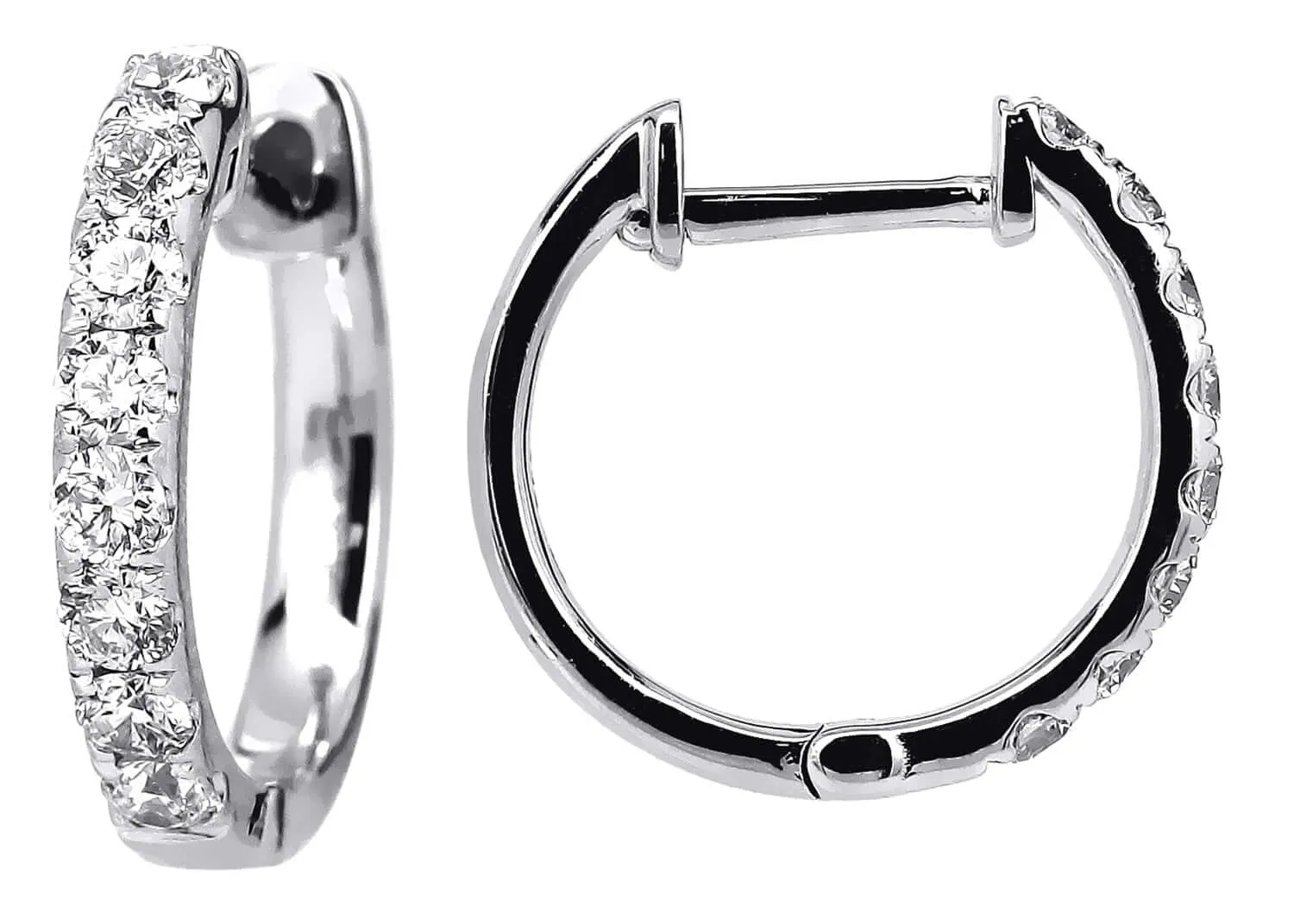 Bandiera Jewellers Diamond Hoop Earrings 0.42ct AER-10725