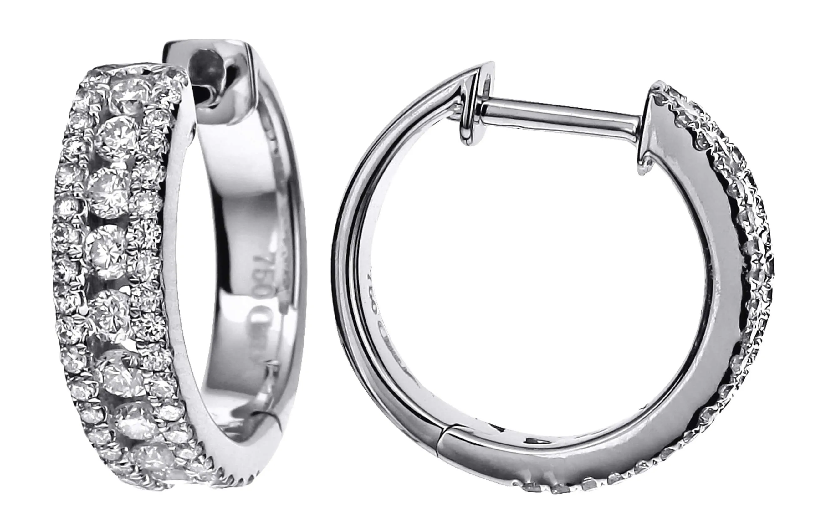 Bandiera Jewellers Diamond Hoop Earrings 0.50ct AER-5634