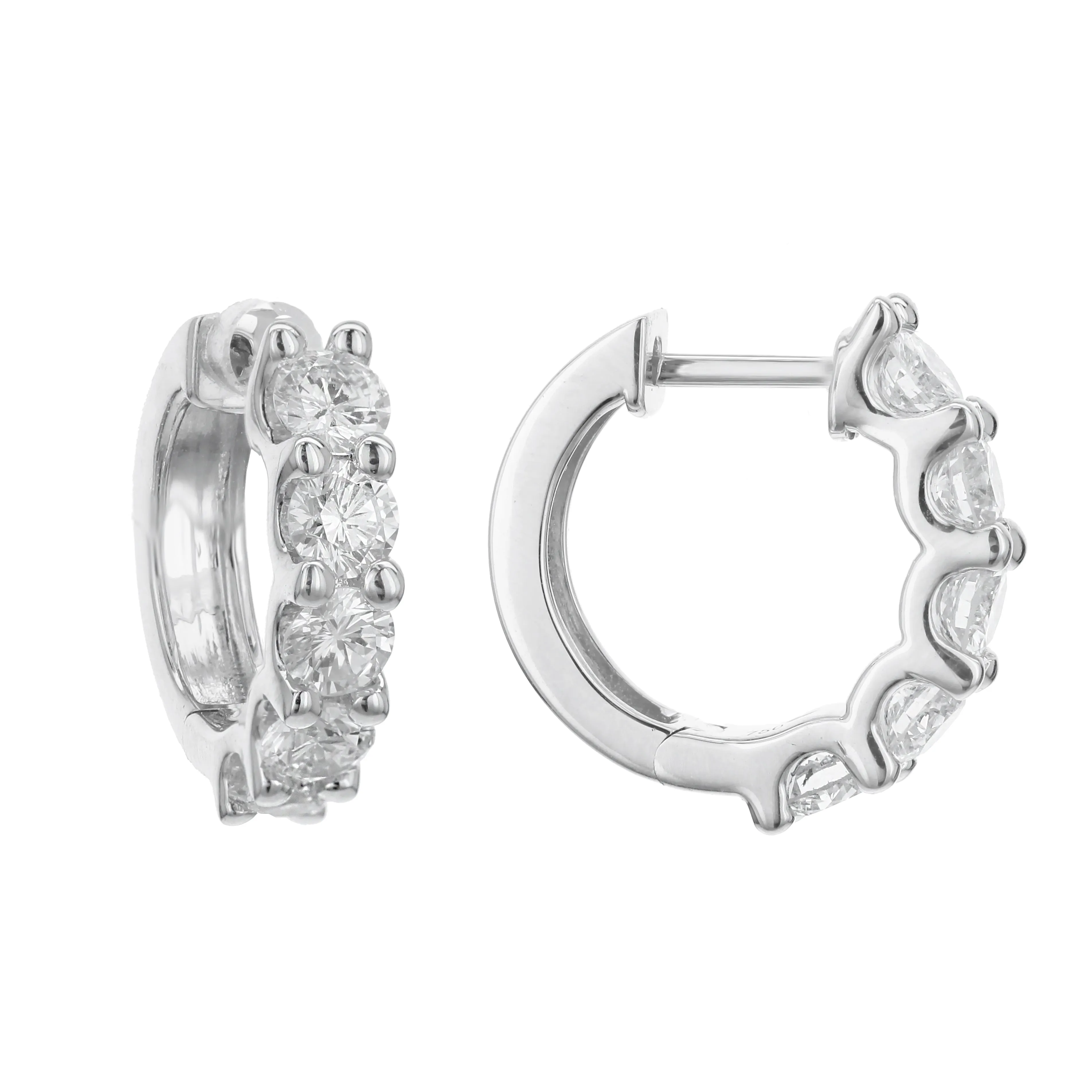 Bandiera Jewellers Diamond Hoop Earrings 1.50ct AER-16906