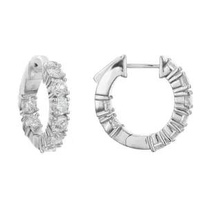 Bandiera Jewellers Diamond Hoop Earrings 2.25ct AER-17756