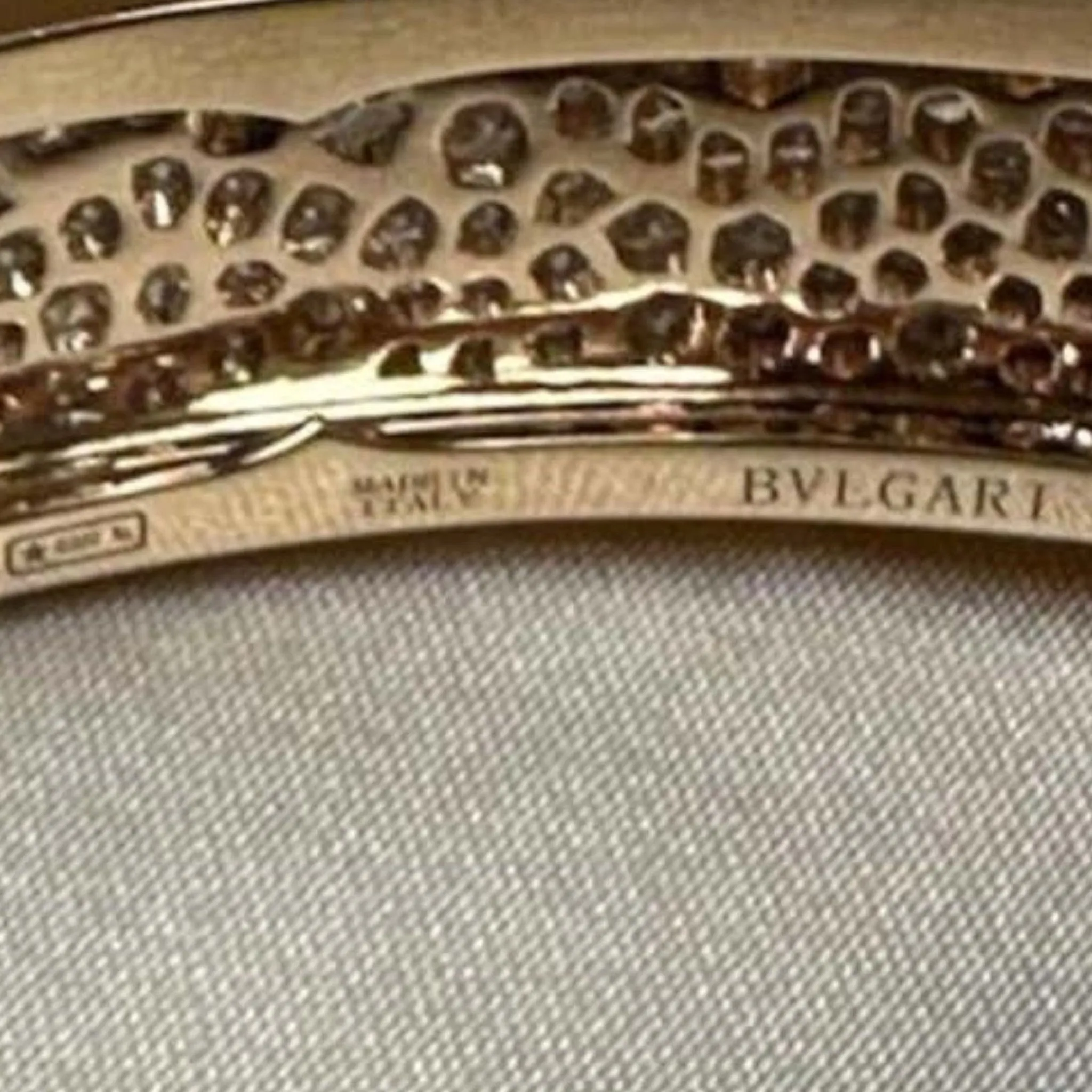 Bulgari Italy Post-1980s 18KT Rose Gold Diamond Bracelet