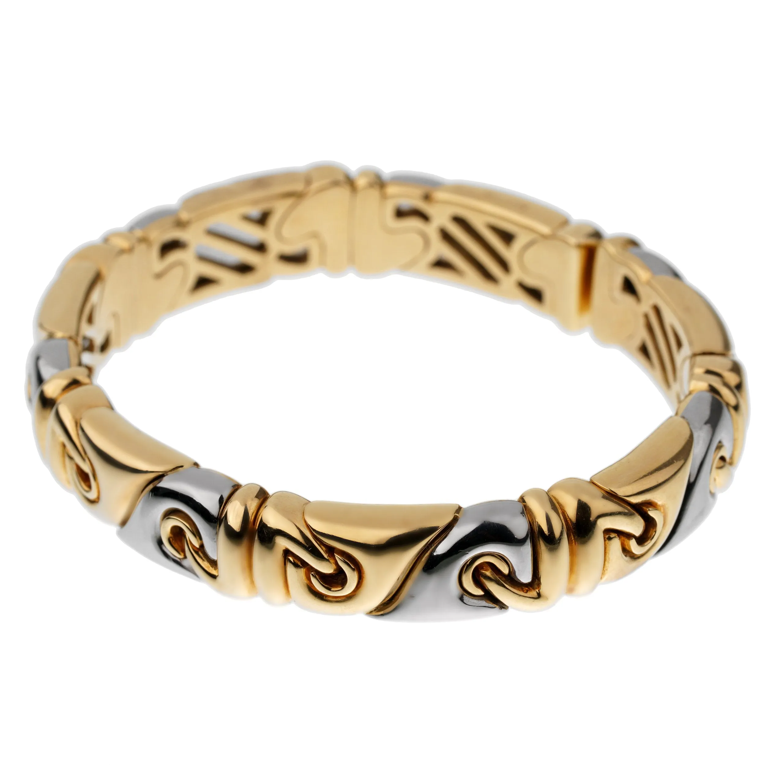Bvlgari Vintage 18K Yellow Gold Cuff Bangle