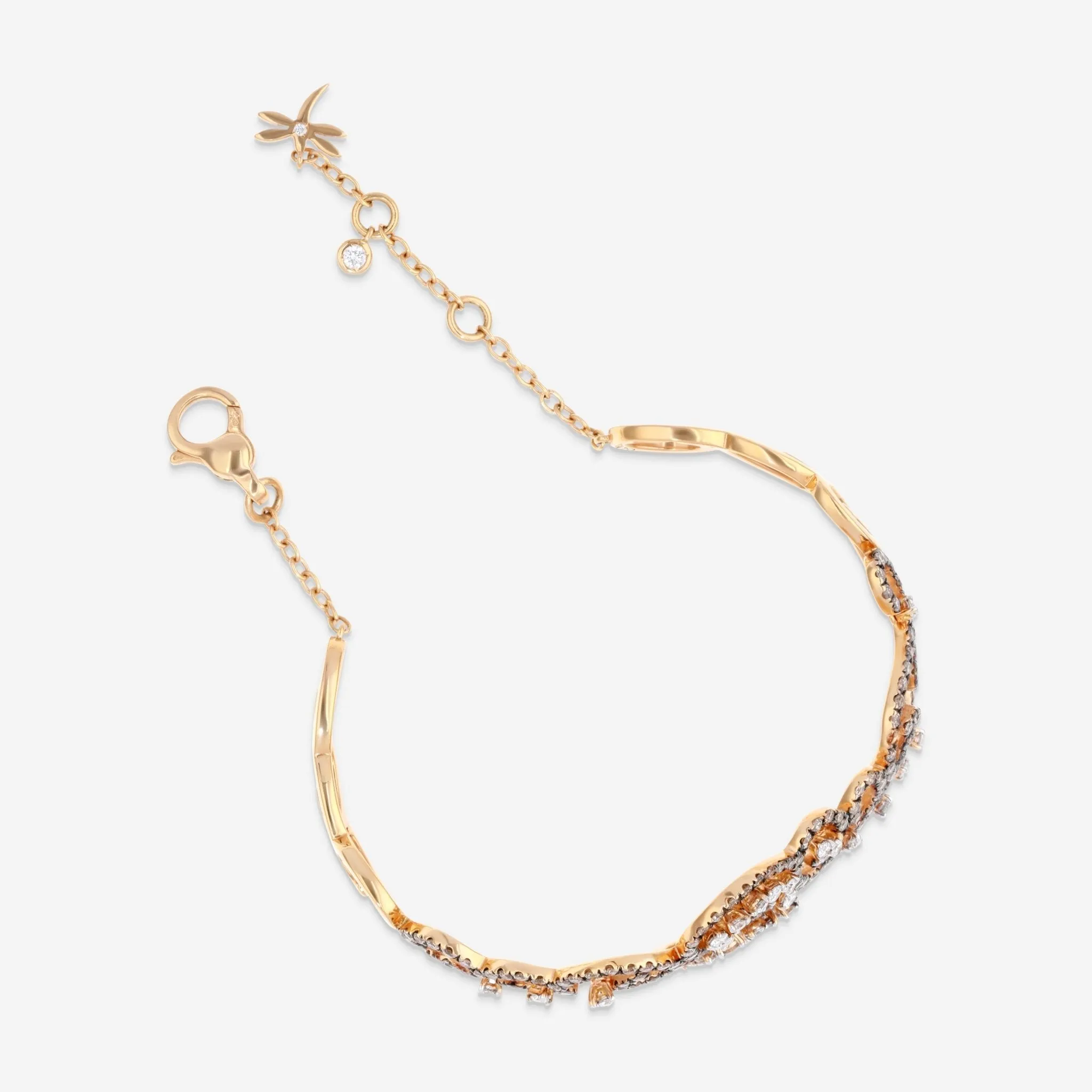 Casato 18K Yellow Gold and Diamond 3.12ct. tw. Chain Cuff Bracelet 424080