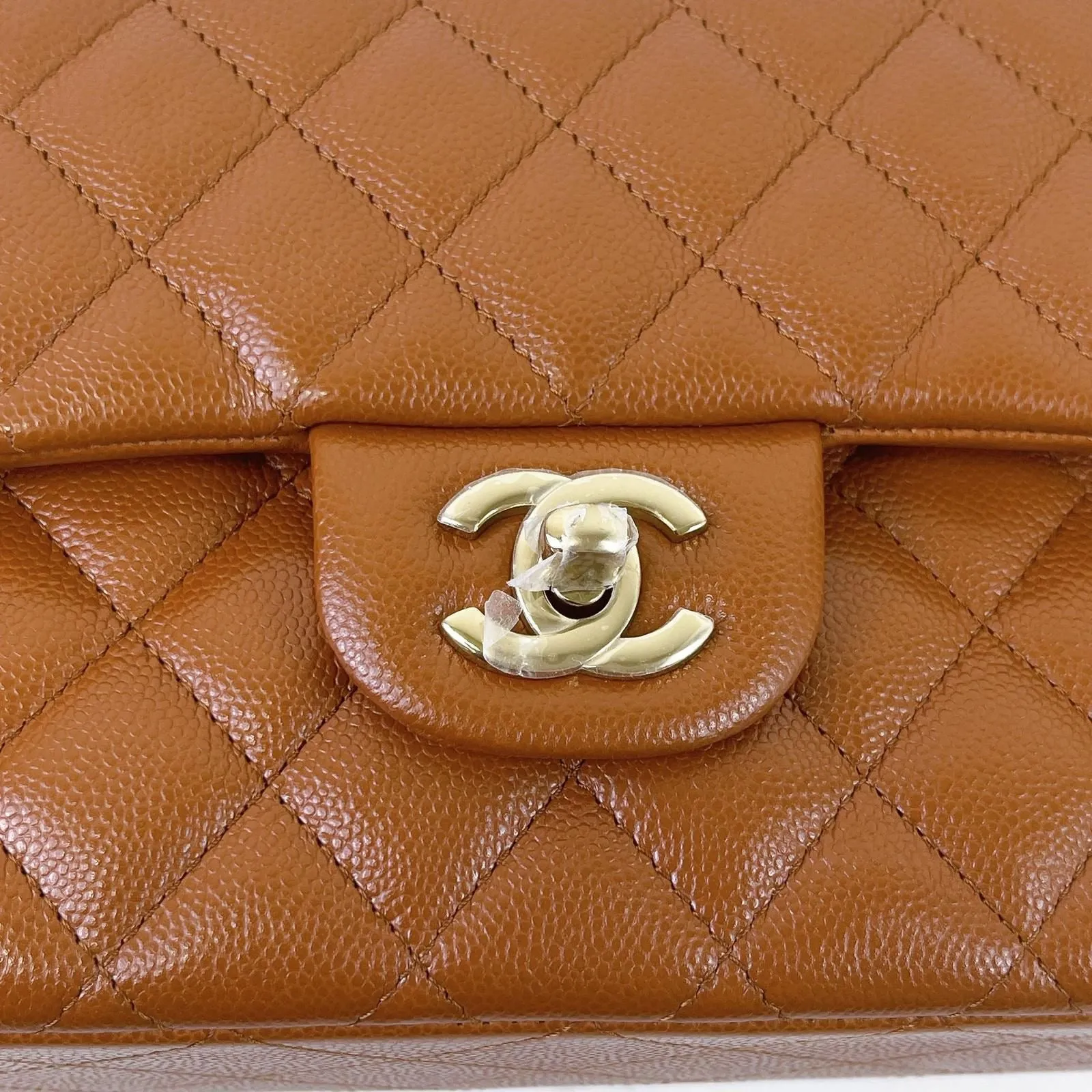 Chanel Timeless Classic Medium M/L 23A Caramel Caviar Leather Gold-tone Hardware