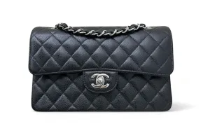 Chanel Timeless Classic Small Black Caviar/Grained Calfskin, Silver-tone Hardware