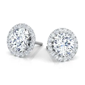 Chelsea - Round Diamond Halo EarStuds