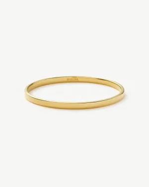 Classic Round Bangle | 18k Gold Plated