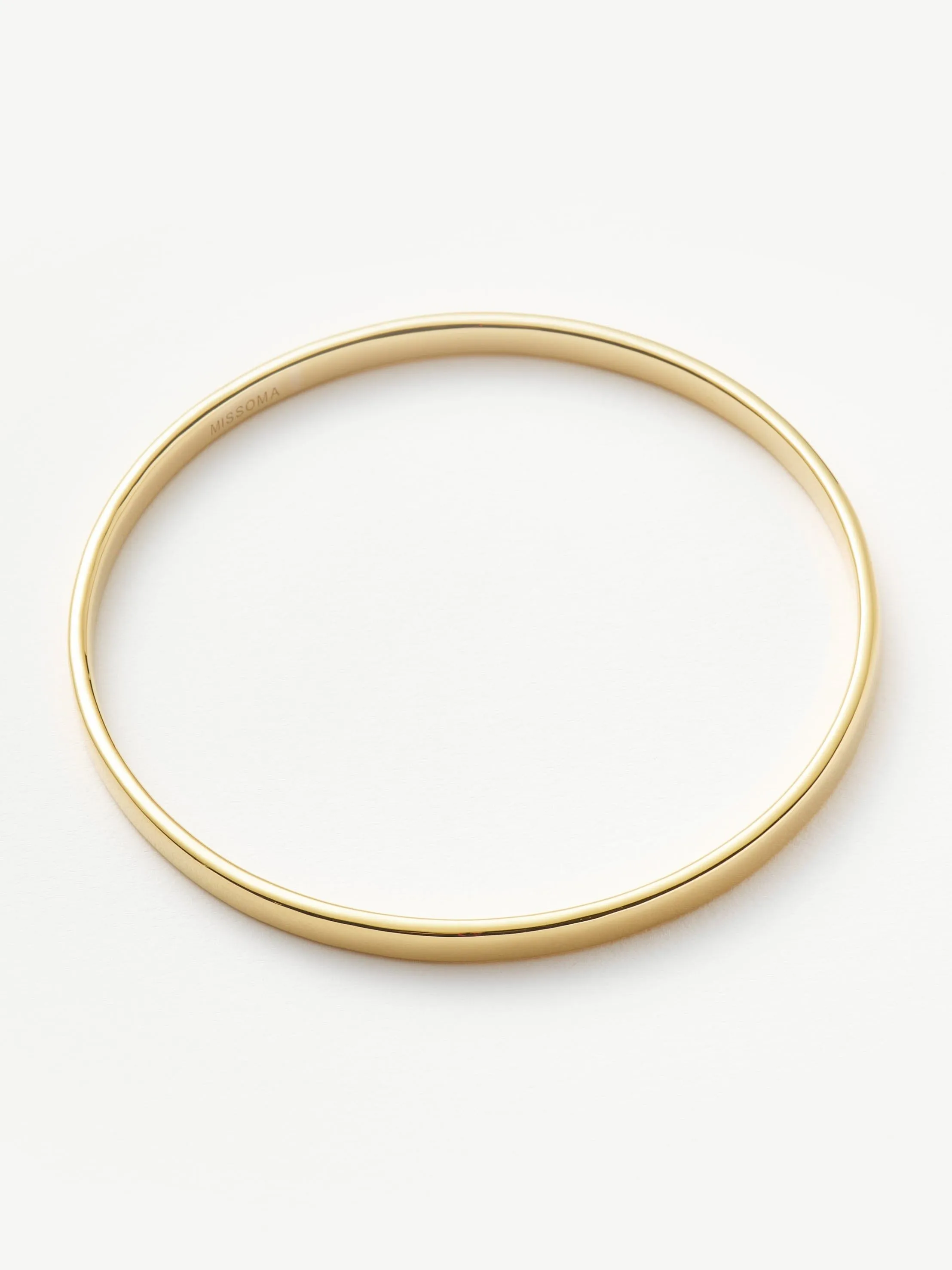 Classic Round Bangle | 18k Gold Plated