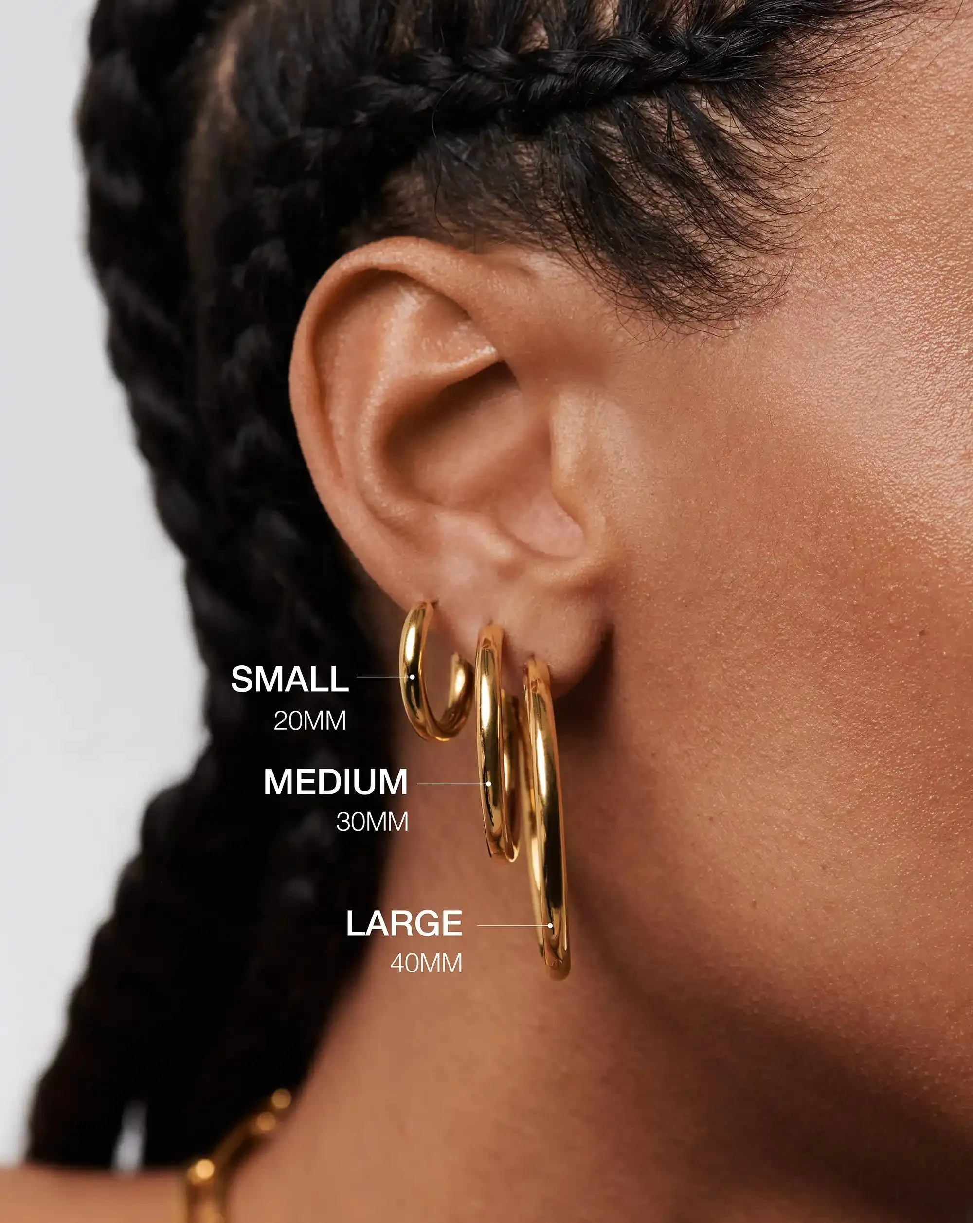 Classic Tunnel Small Hoop Earrings | 18k Gold Plated