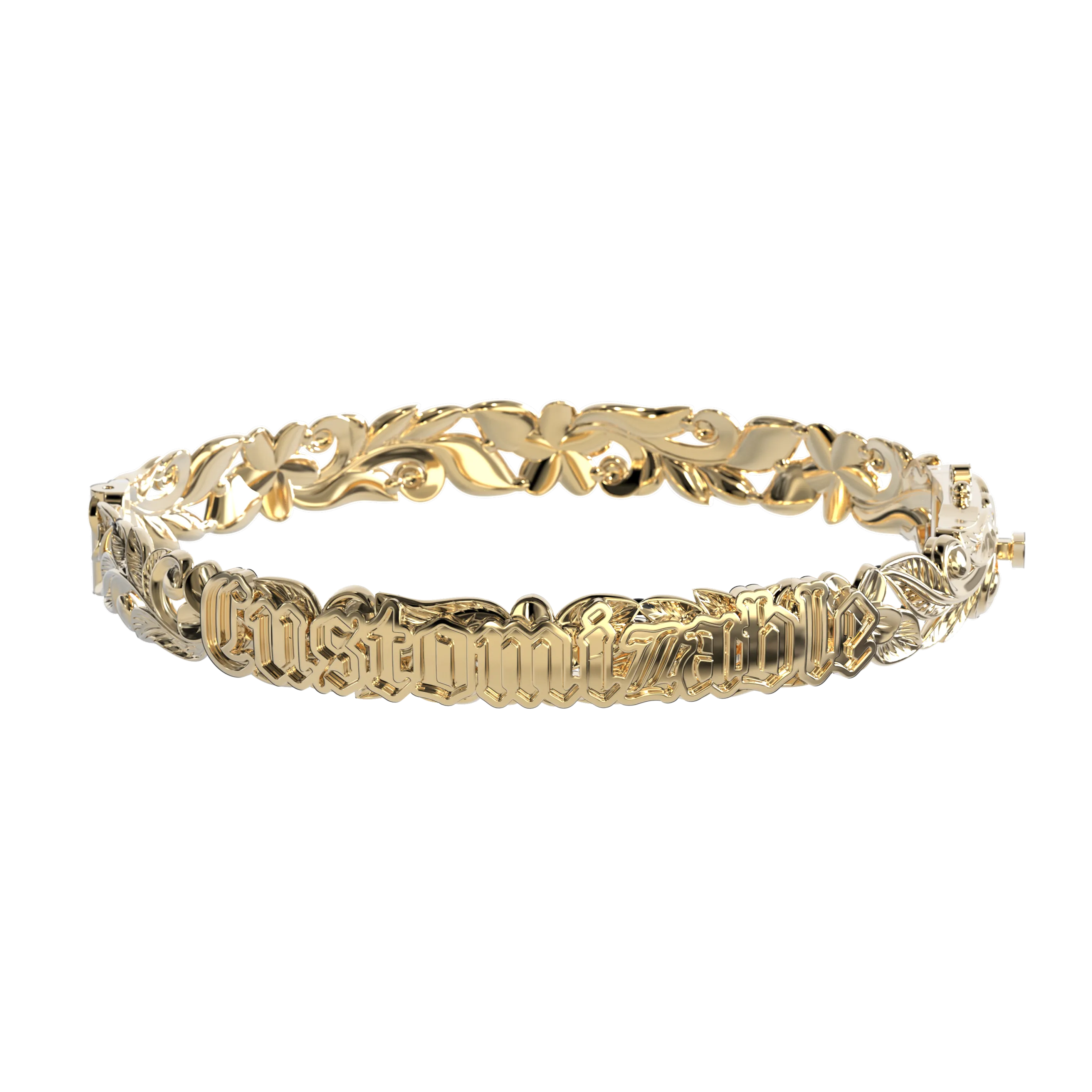 Customizable Hawaiian Hinge Bracelet
