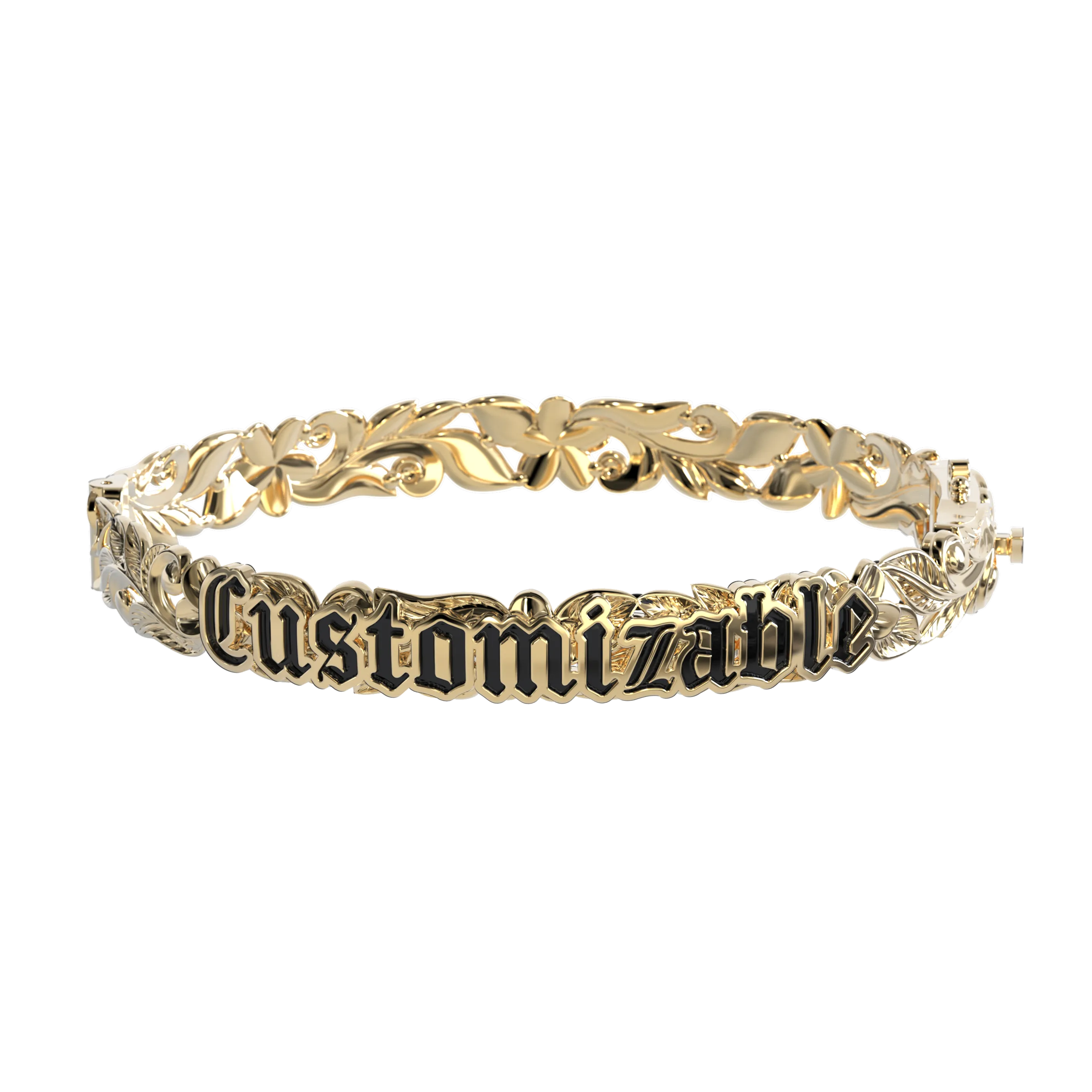 Customizable Hawaiian Hinge Bracelet