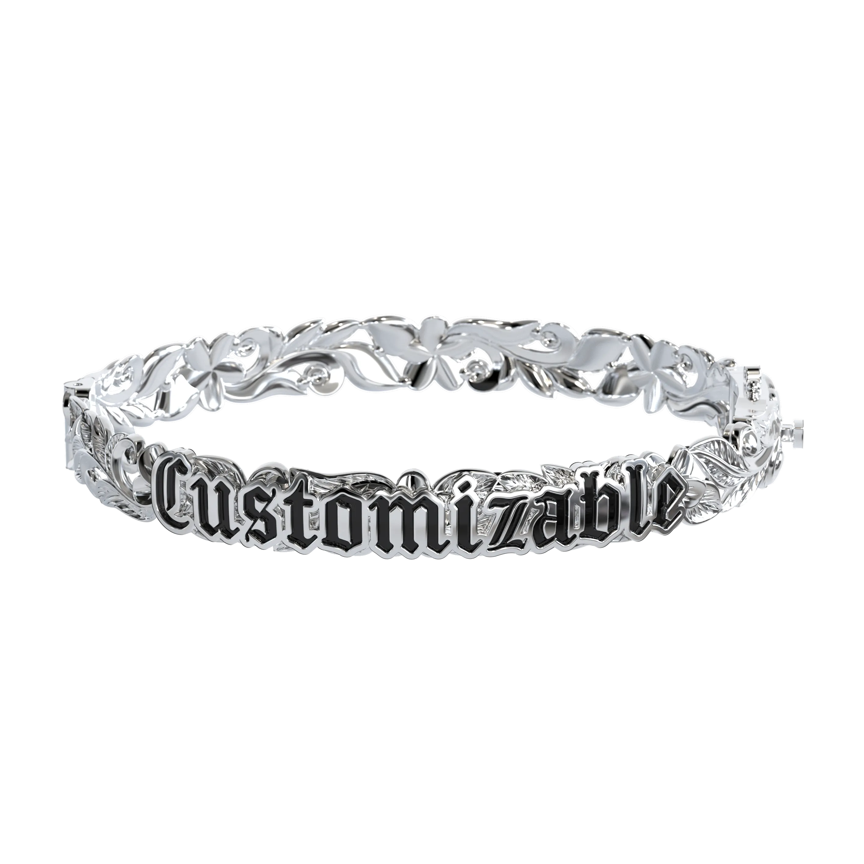 Customizable Hawaiian Hinge Bracelet
