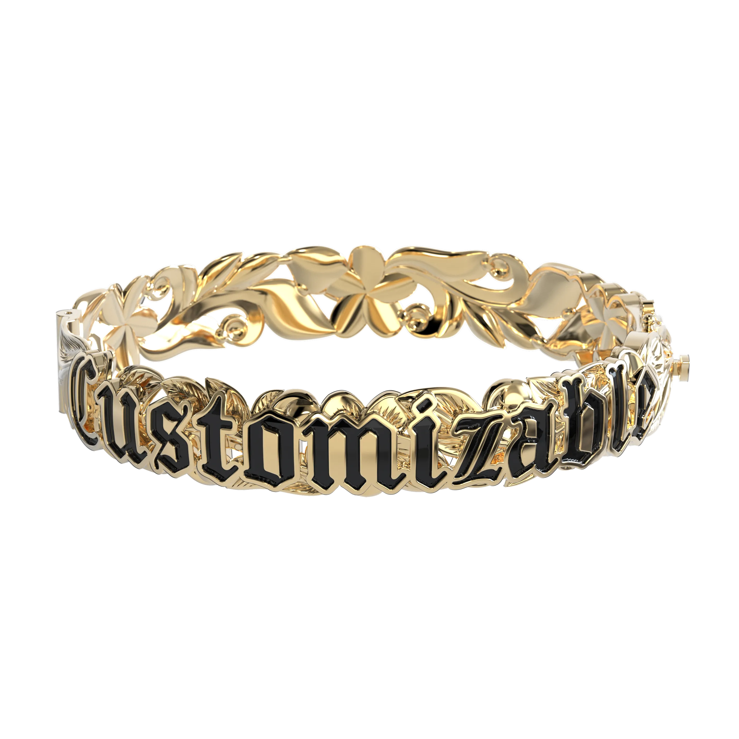 Customizable Hawaiian Hinge Bracelet