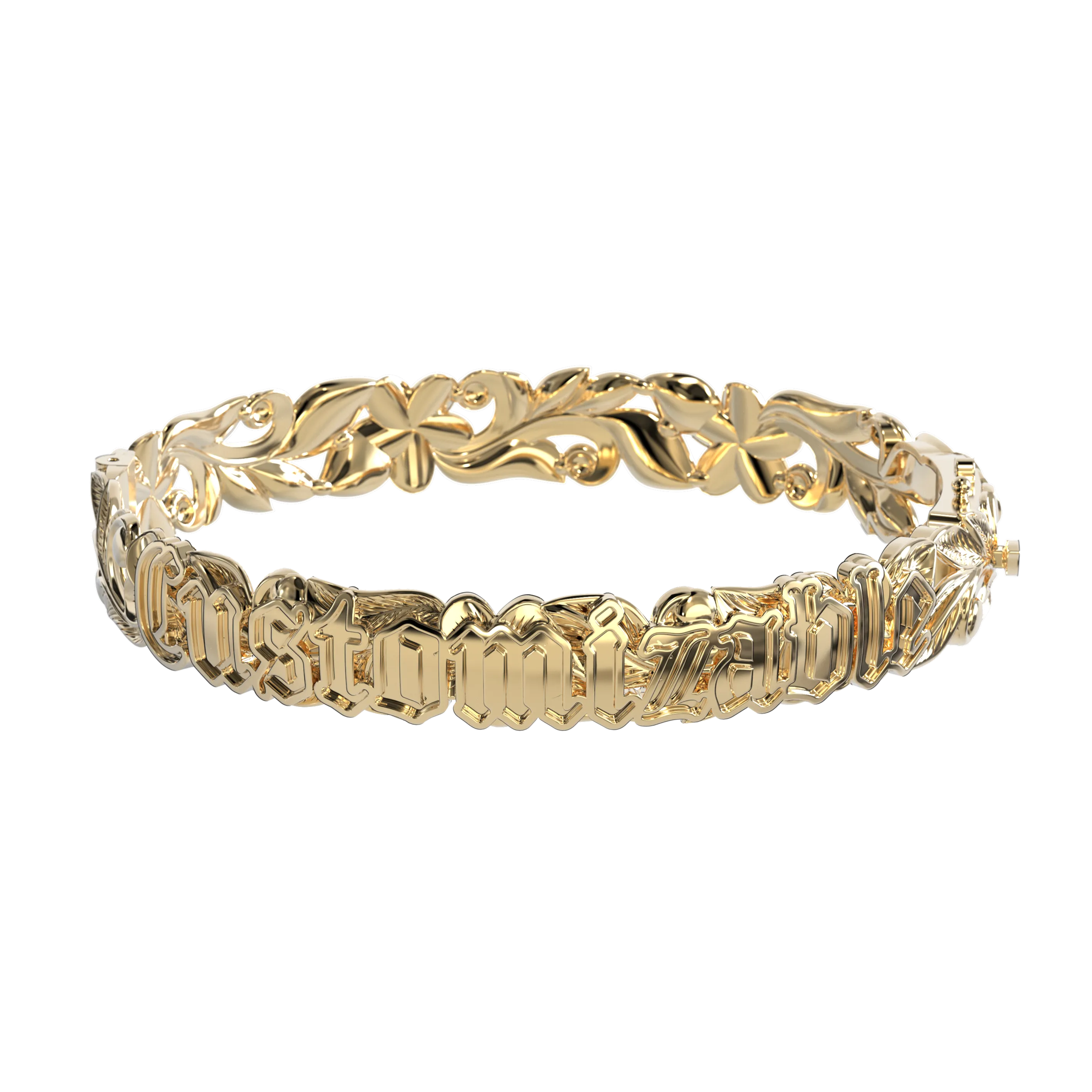Customizable Hawaiian Hinge Bracelet