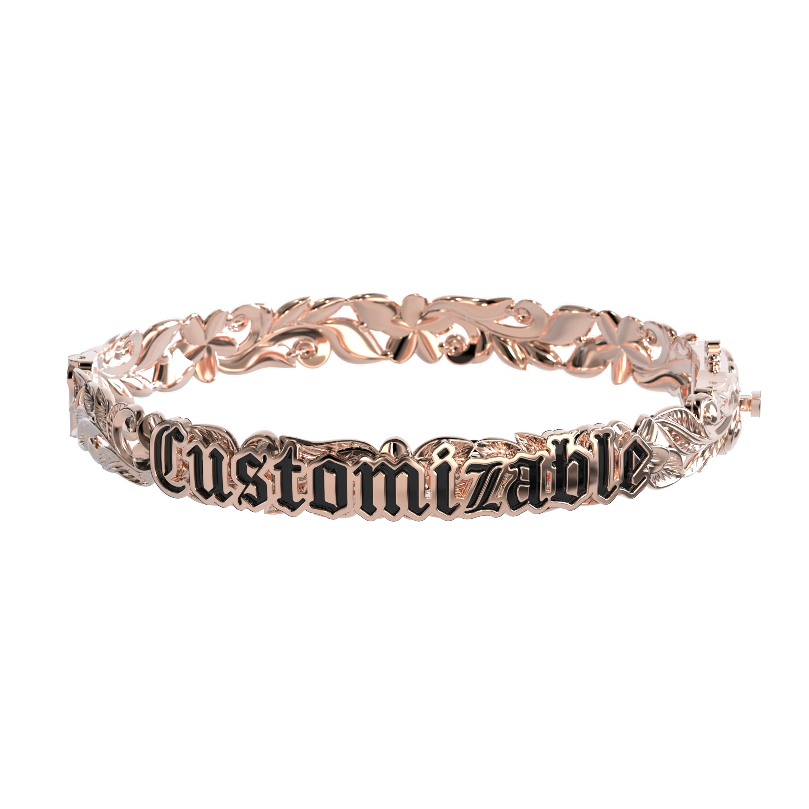 Customizable Hawaiian Hinge Bracelet