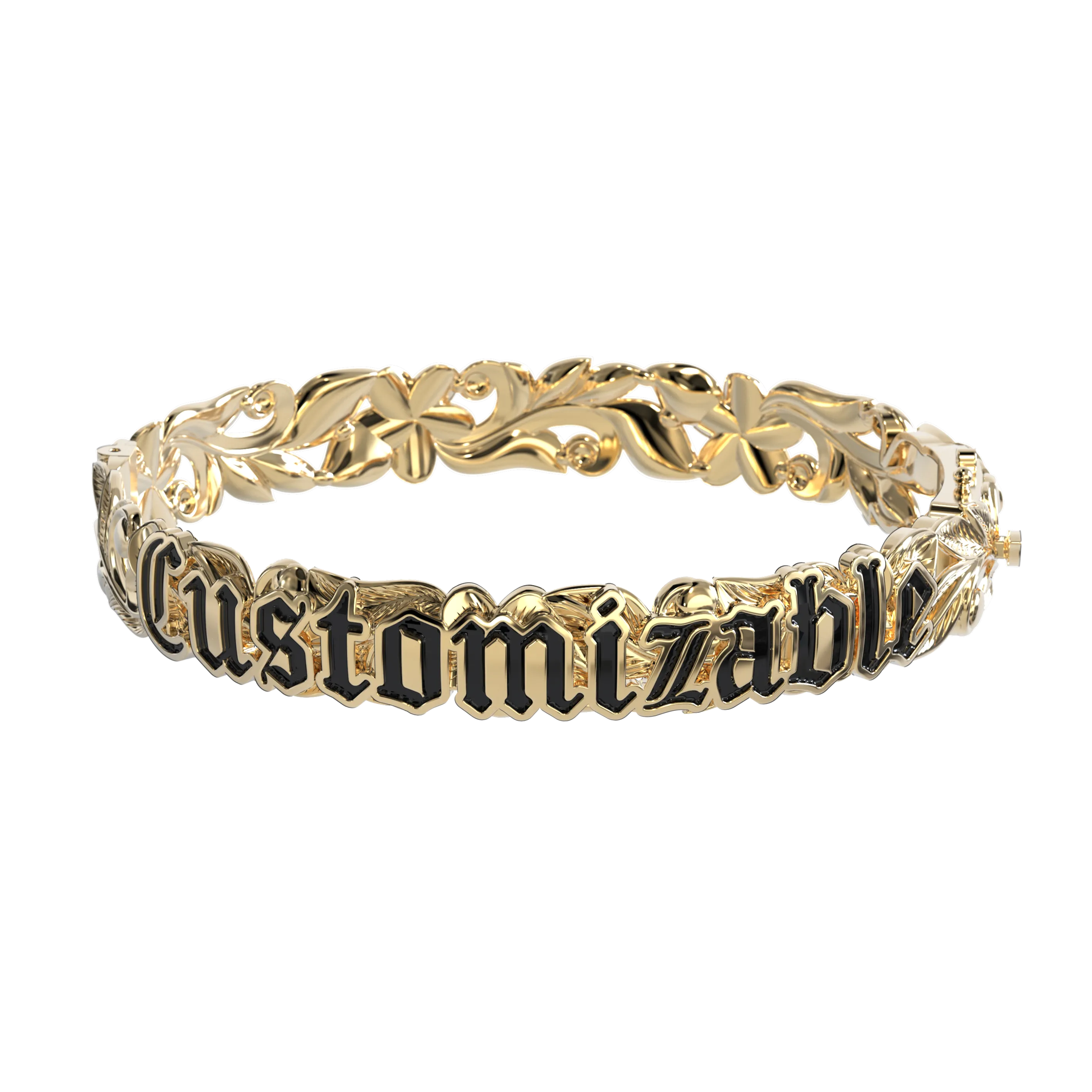 Customizable Hawaiian Hinge Bracelet