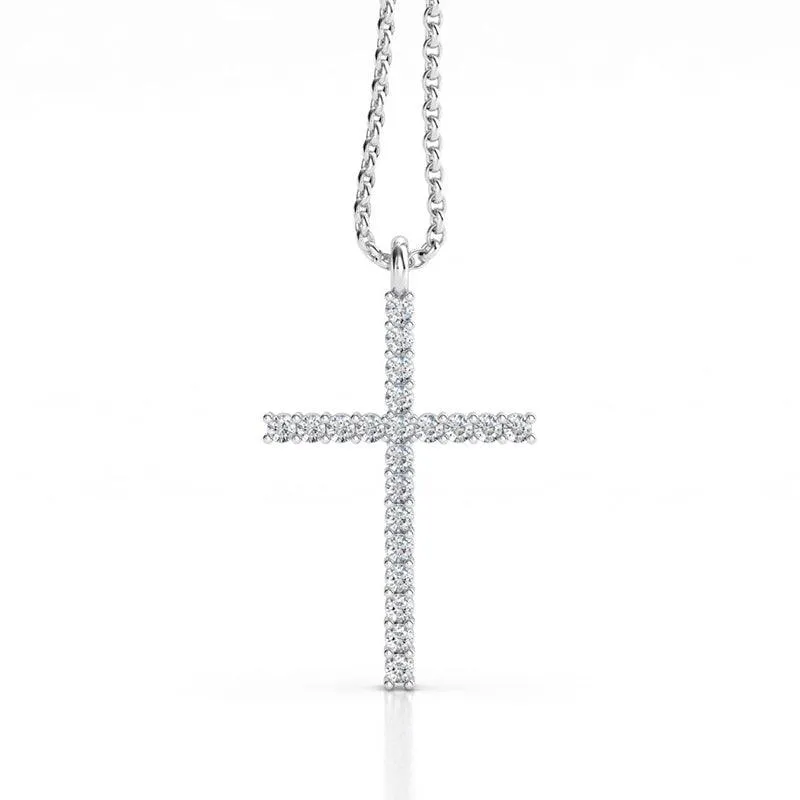 Diamond Cross Pendant 0.35 carats. Lab Grown Diamonds