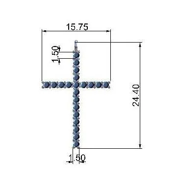 Diamond Cross Pendant 0.35 carats. Lab Grown Diamonds