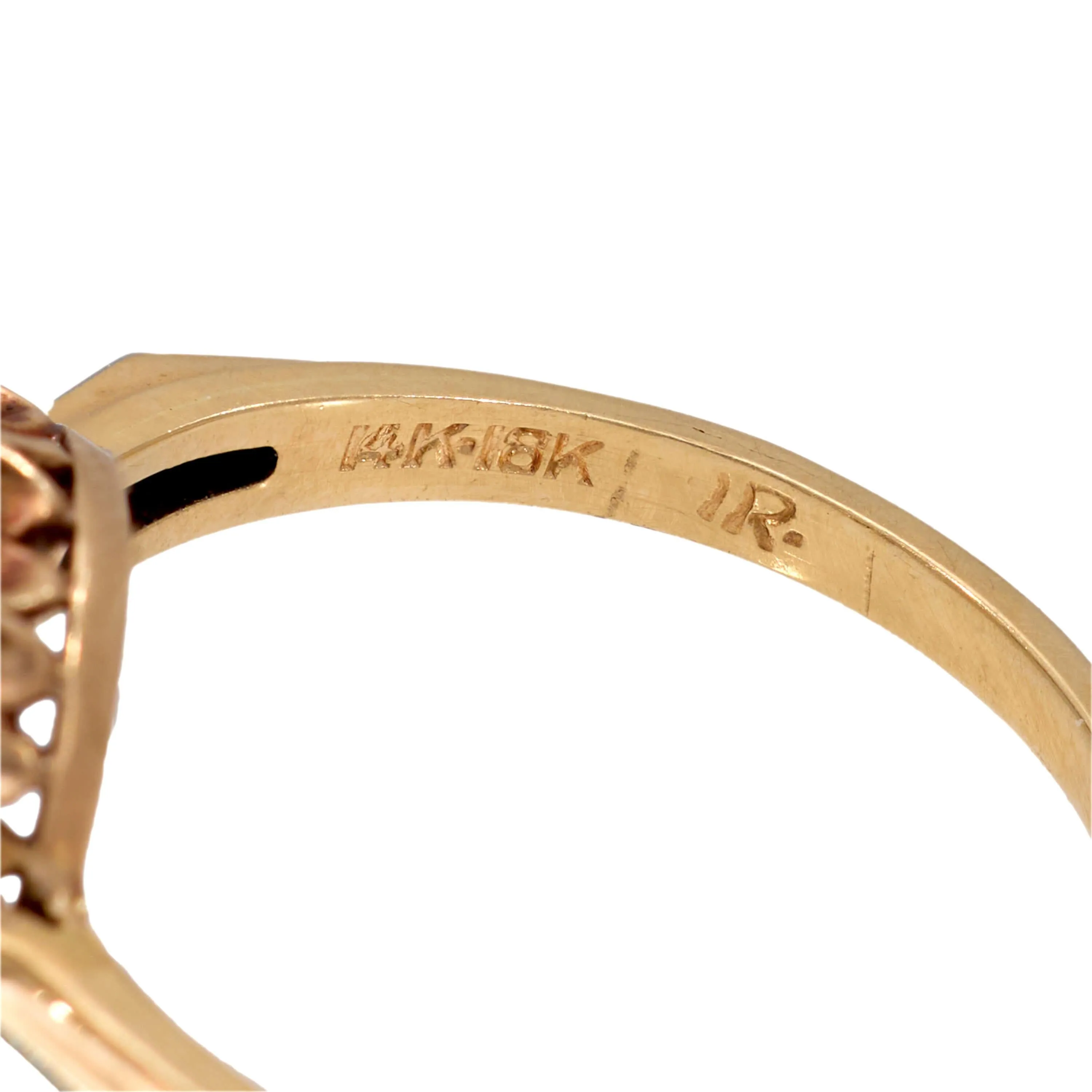 Edwardian 18k/14k Diamond Horseshoe Ring