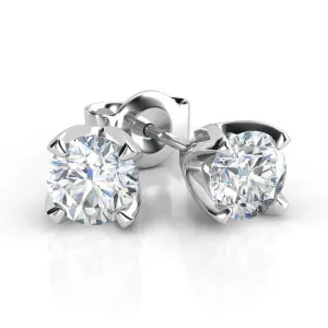 Ella 40 Round Diamond Stud Earrings 0.40ct White Gold