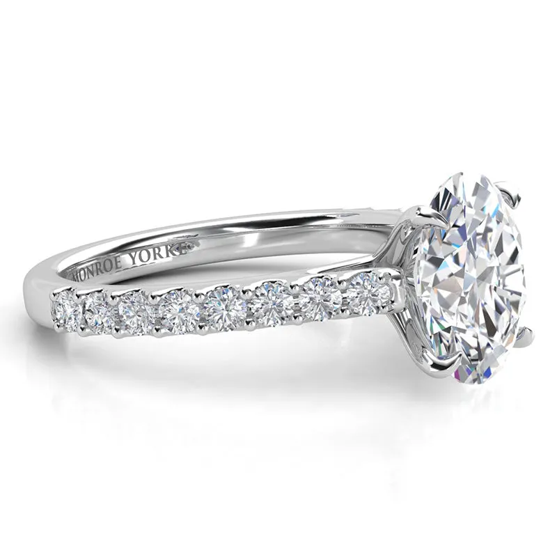 Elodie - 3 Carat Oval Shape Lab Grown Diamond Ring: Unparalleled Brilliance, Ethical Luxury