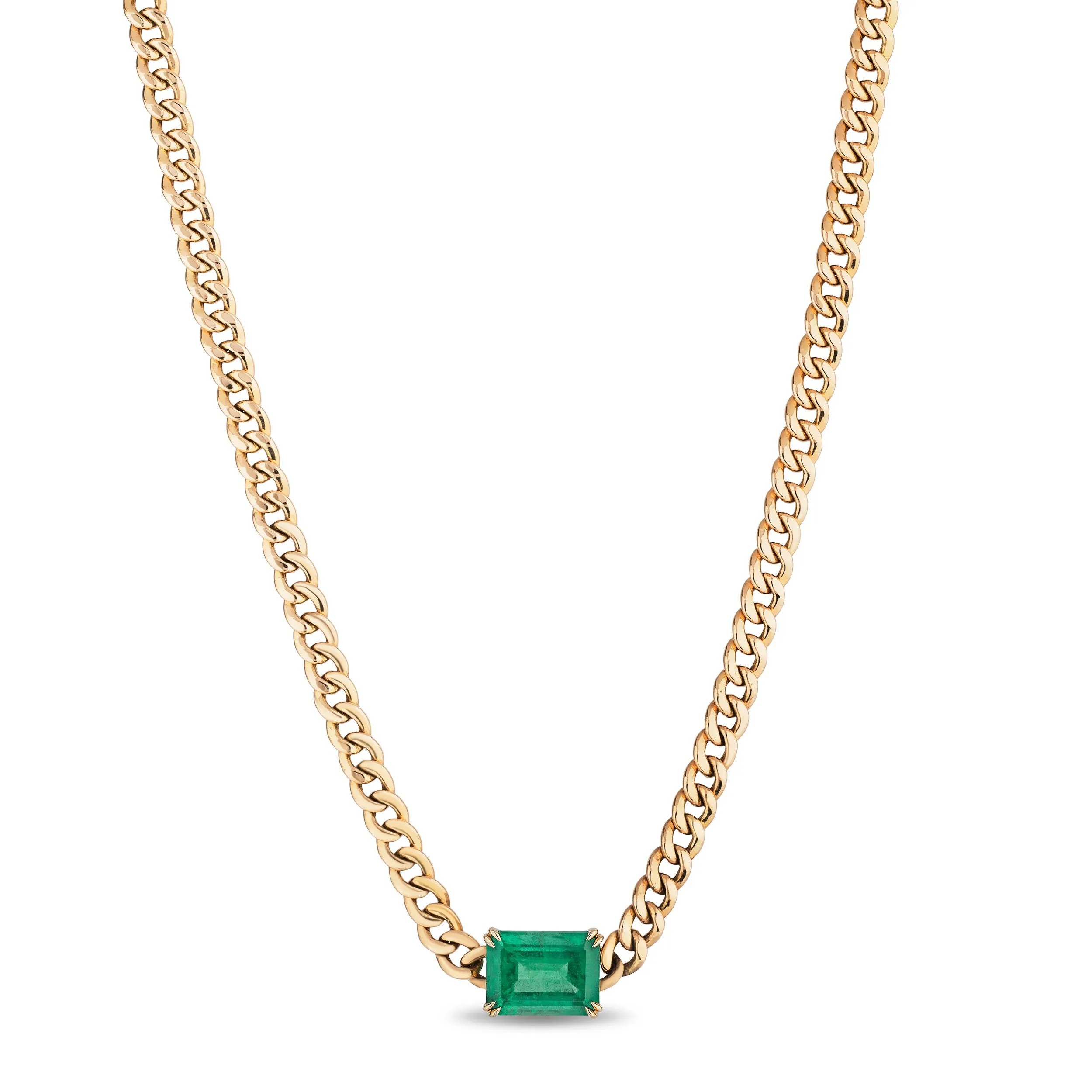 Emerald Cuban Choker - 3.98ct TW - 10 Grams
