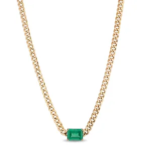 Emerald Cuban Choker - 3.98ct TW - 10 Grams